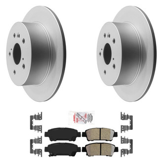 AmeriBRAKES® - AmeriPRO™ Plain Rear Brake Kit with Semi-Metallic Pads