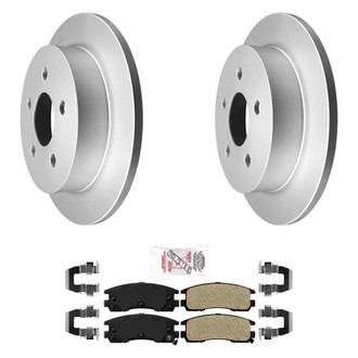 AmeriBRAKES® - AmeriPRO™ Plain Rear Brake Kit with Semi-Metallic Pads