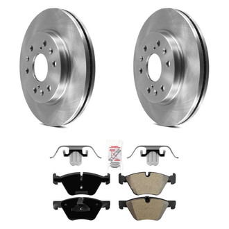 AmeriBRAKES® - AmeriPRO™ Plain Front Brake Kit with Semi-Metallic Pads