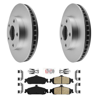 AmeriBRAKES® - AmeriPRO™ Plain Front Brake Kit with Semi-Metallic Pads
