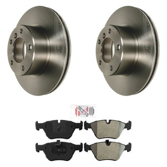 AmeriBRAKES® - AmeriPRO™ Plain Front Brake Kit with Semi-Metallic Pads