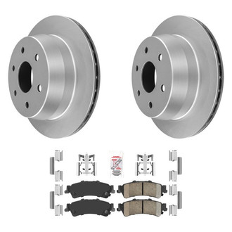 AmeriBRAKES® - AmeriPRO™ Plain Rear Brake Kit with Ceramic Pads