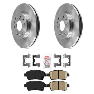 AmeriBRAKES® - AmeriPRO™ Plain Front Brake Kit with Ceramic Pads