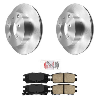 AmeriBRAKES® - AmeriPRO™ Plain Rear Brake Kit with Semi-Metallic Pads