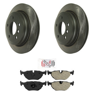 AmeriBRAKES® - AmeriPRO™ Plain Rear Brake Kit with Semi-Metallic Pads