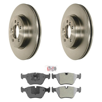AmeriBRAKES® - AmeriPRO™ Plain Front Brake Kit with Semi-Metallic Pads