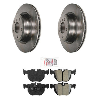 AmeriBRAKES® - AmeriPRO™ Plain Rear Brake Kit with Semi-Metallic Pads