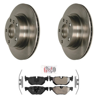 AmeriBRAKES® - AmeriPRO™ Plain Rear Brake Kit with Semi-Metallic Pads