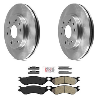 AmeriBRAKES® - AmeriPRO™ Plain Rear Brake Kit with Semi-Metallic Pads