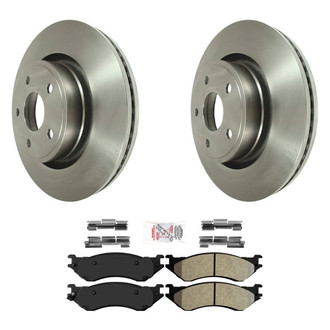 AmeriBRAKES® - AmeriPRO™ Plain Front Brake Kit with Semi-Metallic Pads