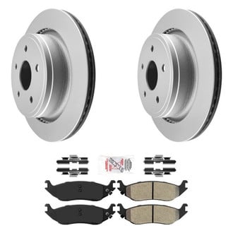 AmeriBRAKES® - AmeriPRO™ Plain Rear Brake Kit with Semi-Metallic Pads