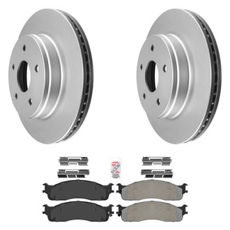 AmeriBRAKES® - AmeriPRO™ Plain Front Brake Kit with Semi-Metallic Pads