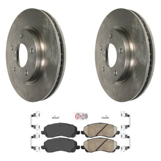 AmeriBRAKES® - AmeriPRO™ Plain Front Brake Kit with Ceramic Pads