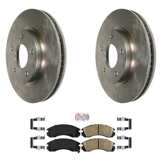 AmeriBRAKES® - AmeriPRO™ Plain Front Brake Kit with Ceramic Pads