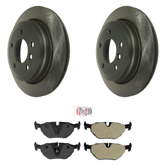 AmeriBRAKES® - AmeriPRO™ Plain Rear Brake Kit with Semi-Metallic Pads