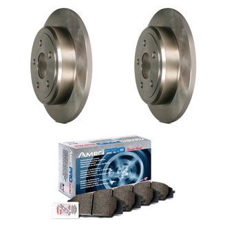 AmeriBRAKES® - AmeriPRO™ Plain Rear Brake Kit with Ceramic Pads