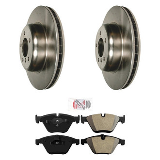 AmeriBRAKES® - AmeriPRO™ Plain Front Brake Kit with Semi-Metallic Pads