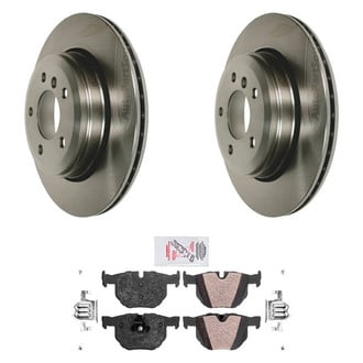 AmeriBRAKES® - AmeriPRO™ Plain Rear Brake Kit with Semi-Metallic Pads