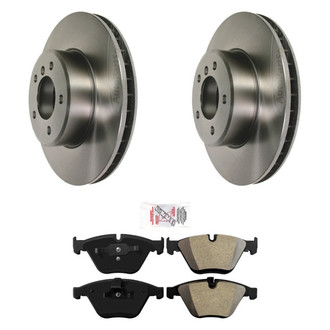AmeriBRAKES® - AmeriPRO™ Plain Front Brake Kit with Semi-Metallic Pads