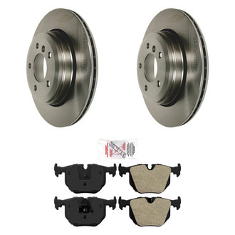 AmeriBRAKES® - AmeriPRO™ Plain Rear Brake Kit with Semi-Metallic Pads