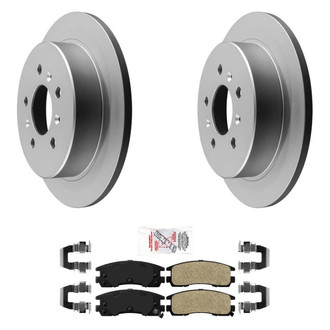 AmeriBRAKES® - AmeriPRO™ Plain Rear Brake Kit with Semi-Metallic Pads