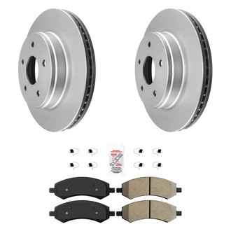 AmeriBRAKES® - AmeriPRO™ Plain Front Brake Kit with Semi-Metallic Pads