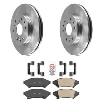AmeriBRAKES® - AmeriPRO™ Plain Front Brake Kit with Ceramic Pads