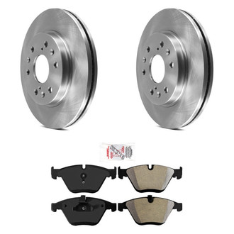 AmeriBRAKES® - AmeriPRO™ Plain Front Brake Kit with Semi-Metallic Pads