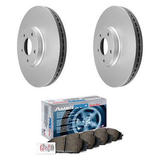 AmeriBRAKES® - AmeriPRO™ Plain Front Brake Kit with Ceramic Pads