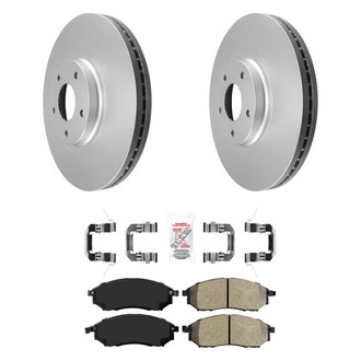 AmeriBRAKES® - AmeriPRO™ Plain Front Brake Kit with Semi-Metallic Pads