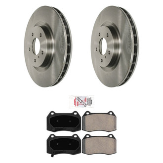 AmeriBRAKES® - AmeriPRO™ Plain Front Brake Kit with Semi-Metallic Pads