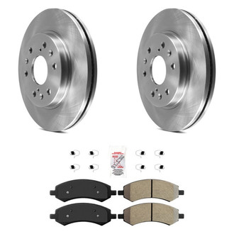 AmeriBRAKES® - AmeriPRO™ Plain Front Brake Kit with Semi-Metallic Pads