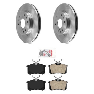 AmeriBRAKES® - AmeriPRO™ Plain Rear Brake Kit with Semi-Metallic Pads
