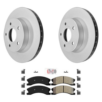 AmeriBRAKES® - AmeriPRO™ Plain Front Brake Kit with Semi-Metallic Pads