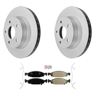 AmeriBRAKES® - AmeriPRO™ Plain Front Brake Kit with Semi-Metallic Pads