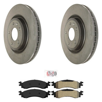 AmeriBRAKES® - AmeriPRO™ Plain Front Brake Kit with Semi-Metallic Pads