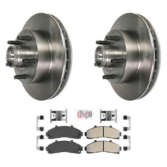 AmeriBRAKES® - AmeriPRO™ Plain Front Brake Kit with Semi-Metallic Pads