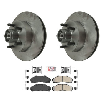 AmeriBRAKES® - AmeriPRO™ Plain Front Brake Kit with Semi-Metallic Pads
