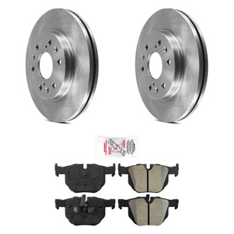 AmeriBRAKES® - AmeriPRO™ Plain Rear Brake Kit with Semi-Metallic Pads