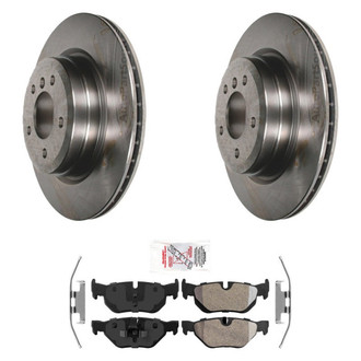 AmeriBRAKES® - AmeriPRO™ Plain Rear Brake Kit with Semi-Metallic Pads