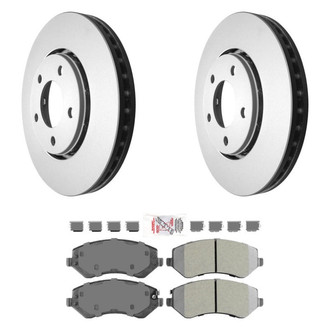 AmeriBRAKES® - AmeriPRO™ Plain Front Brake Kit with Semi-Metallic Pads