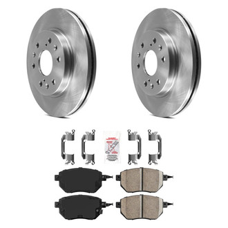 AmeriBRAKES® - AmeriPRO™ Plain Front Brake Kit with Ceramic Pads
