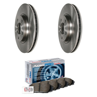 AmeriBRAKES® - AmeriPRO™ Plain Front Brake Kit with Ceramic Pads