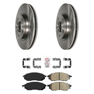 AmeriBRAKES® - AmeriPRO™ Plain Front Brake Kit with Semi-Metallic Pads
