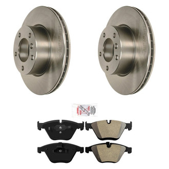 AmeriBRAKES® - AmeriPRO™ Plain Front Brake Kit with Semi-Metallic Pads