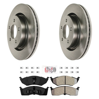 AmeriBRAKES® - AmeriPRO™ Plain Front Brake Kit with Semi-Metallic Pads