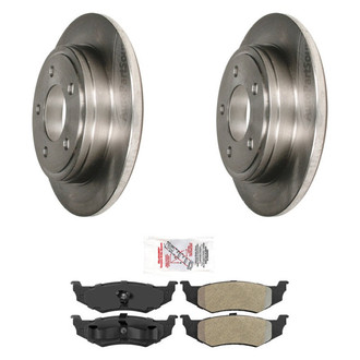 AmeriBRAKES® - AmeriPRO™ Plain Rear Brake Kit with Semi-Metallic Pads