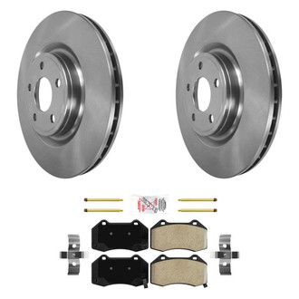 AmeriBRAKES® - AmeriPRO™ Plain Front Brake Kit with Semi-Metallic Pads