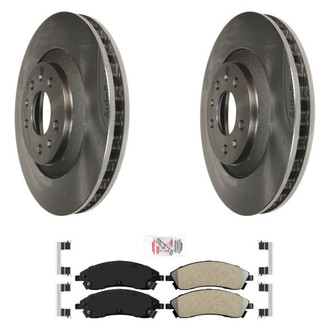 AmeriBRAKES® - AmeriPRO™ Plain Front Brake Kit with Semi-Metallic Pads
