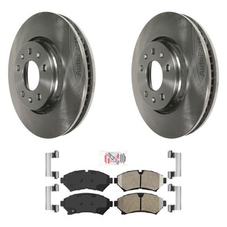 AmeriBRAKES® - AmeriPRO™ Plain Front Brake Kit with Semi-Metallic Pads